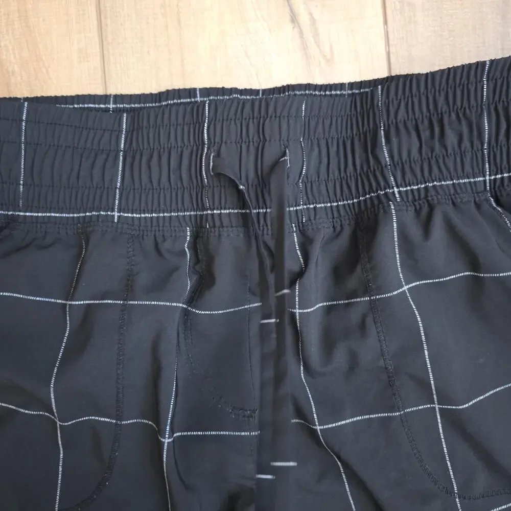 Albion Jetsetter Joggers Windowpane Black White Pants Women Sz M Tall - Picture 8 of 16